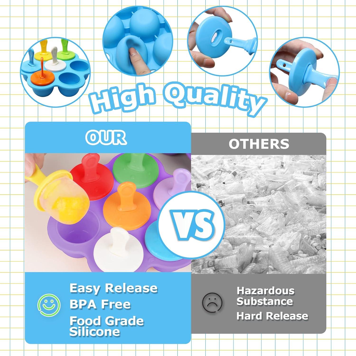 Moldes de Paletas de Silicona XoYoZo 14 Cavidades 2 Pcs