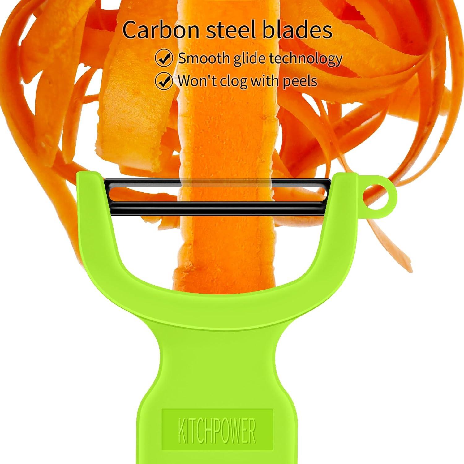 Pelador de Verduras KITCHPOWER GOB 3-Pack Acero al Carbono