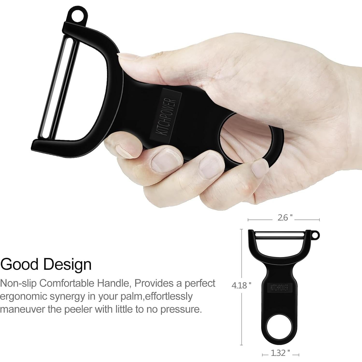 Pelador de Verduras KITCHPOWER GOB 3-Pack Acero al Carbono