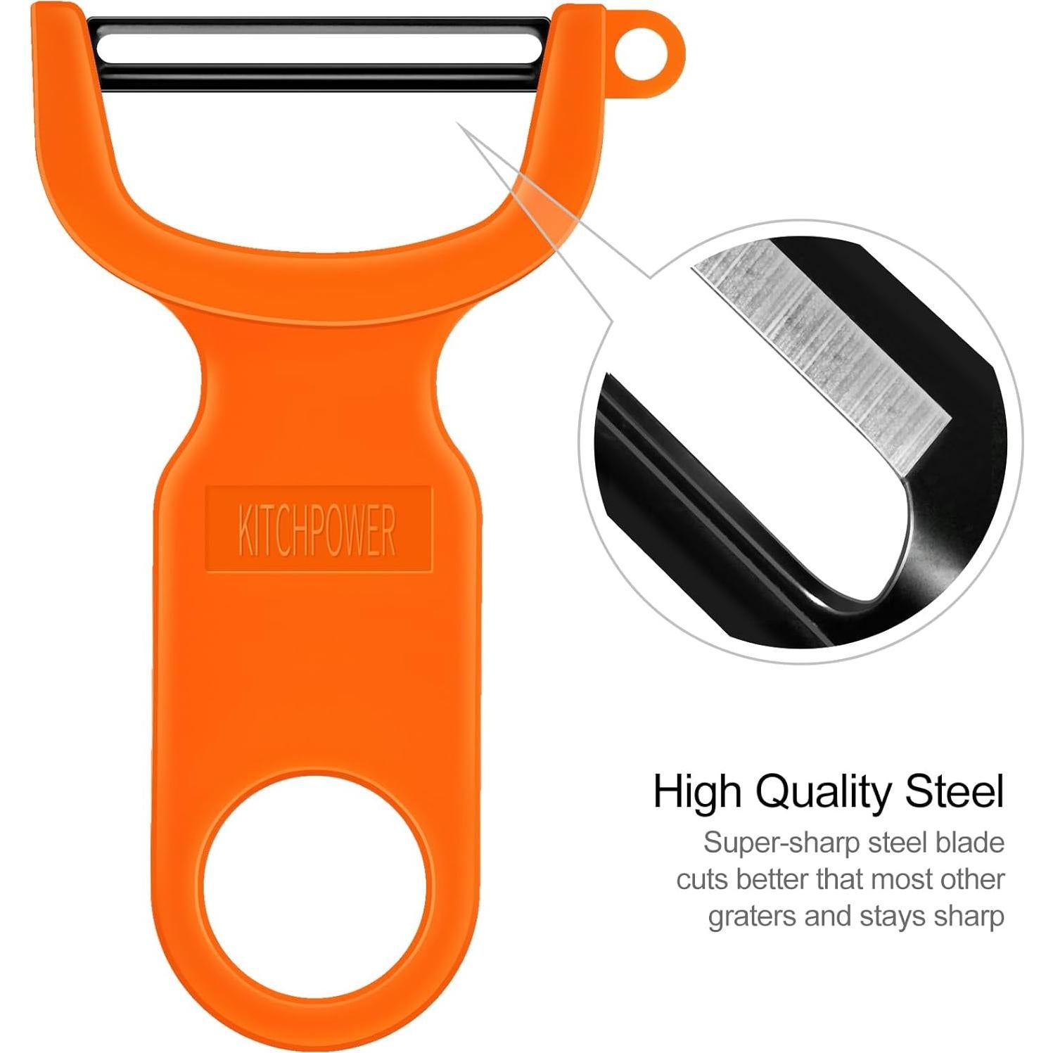 Pelador de Verduras KITCHPOWER GOB 3-Pack Acero al Carbono