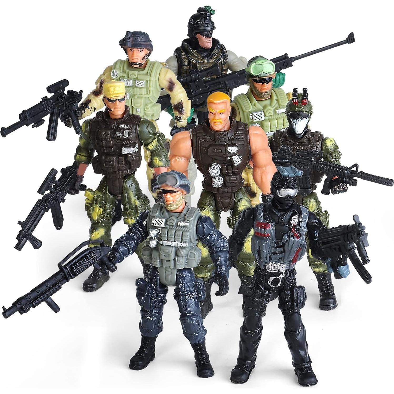 Juego de figuras de acción Madzee 8 soldados militares
