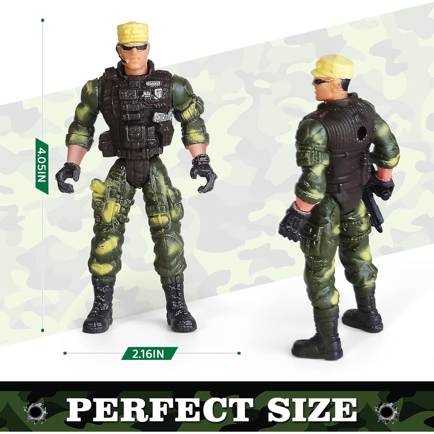 Juego de figuras de acción Madzee 8 soldados militares