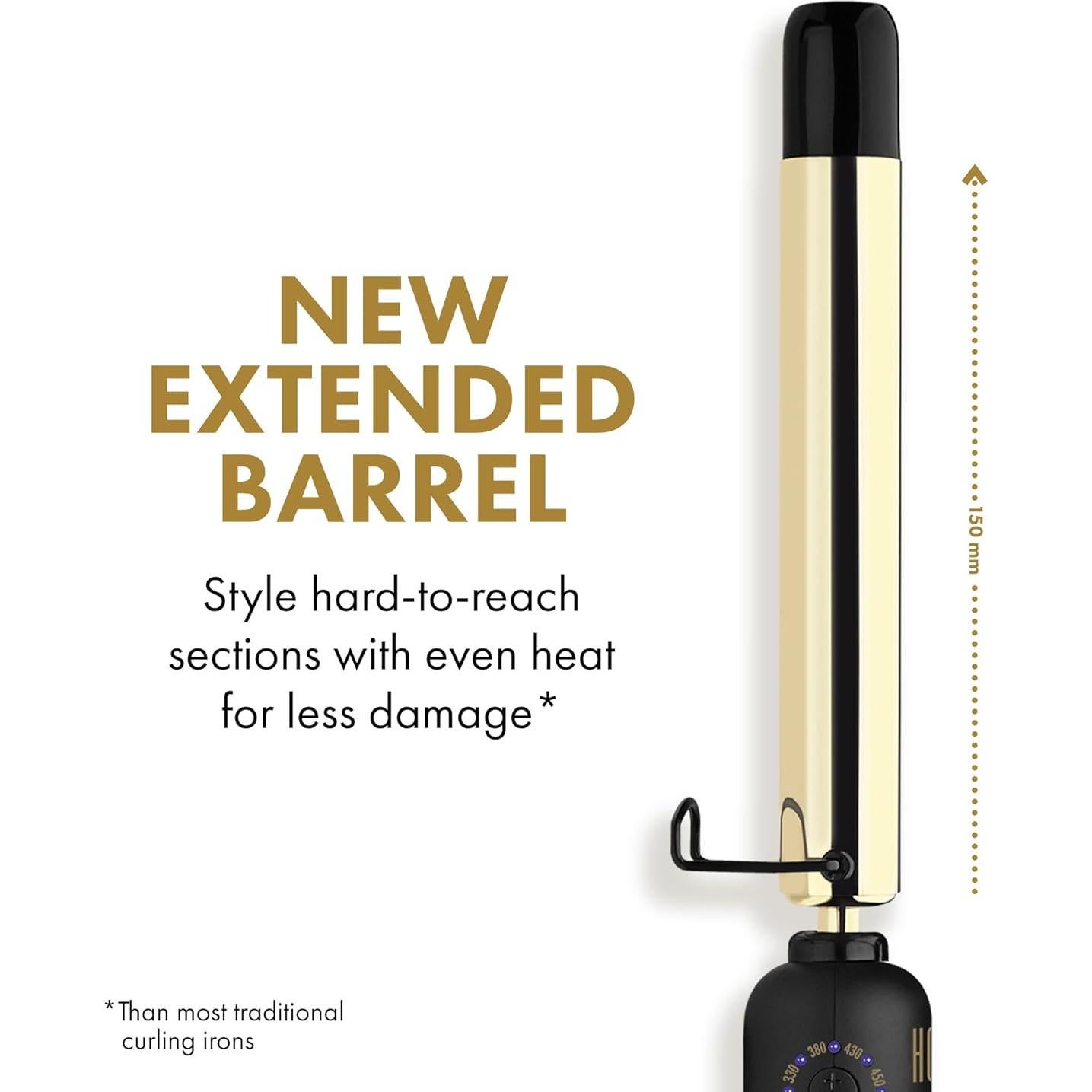 Varita de Rizar Hot Tools 1" (2.54 cm) Barril Extendido Oro