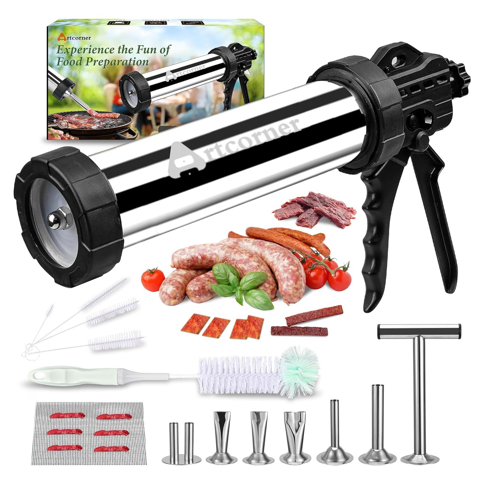 Pistola de Jerky Artcorner 0.91KG Acero Inoxidable con Accesorios