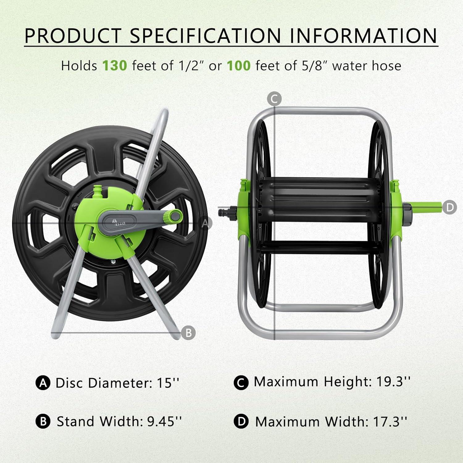 Carro de Carrete de Manguera YESTAR Metal 39.62m Jardín