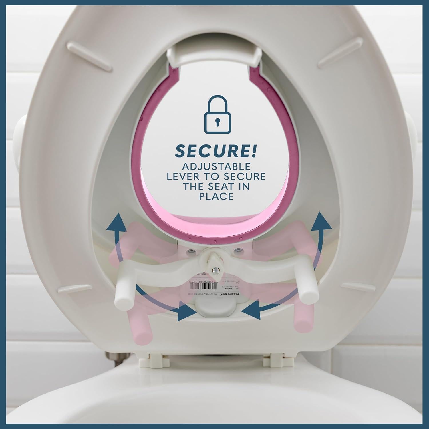 Asiento de Inodoro Infantil Antideslizante Today's Kids Rosa