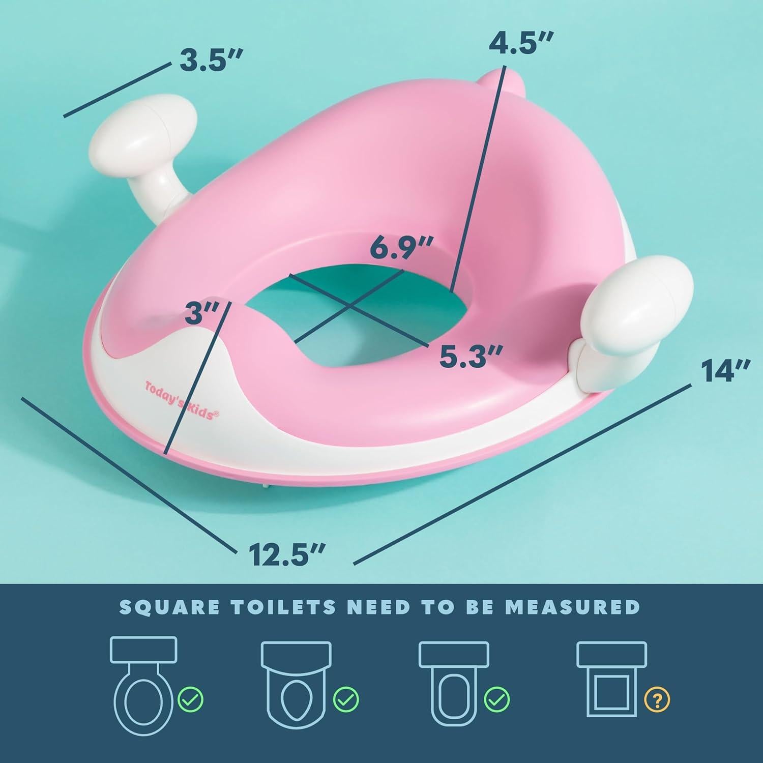 Asiento de Inodoro Infantil Antideslizante Today's Kids Rosa