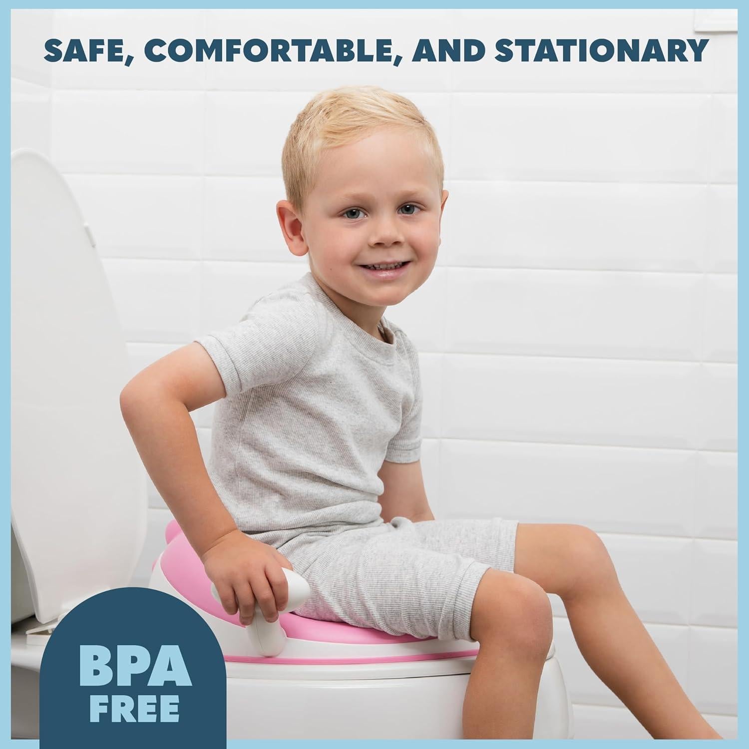 Asiento de Inodoro Infantil Antideslizante Today's Kids Rosa