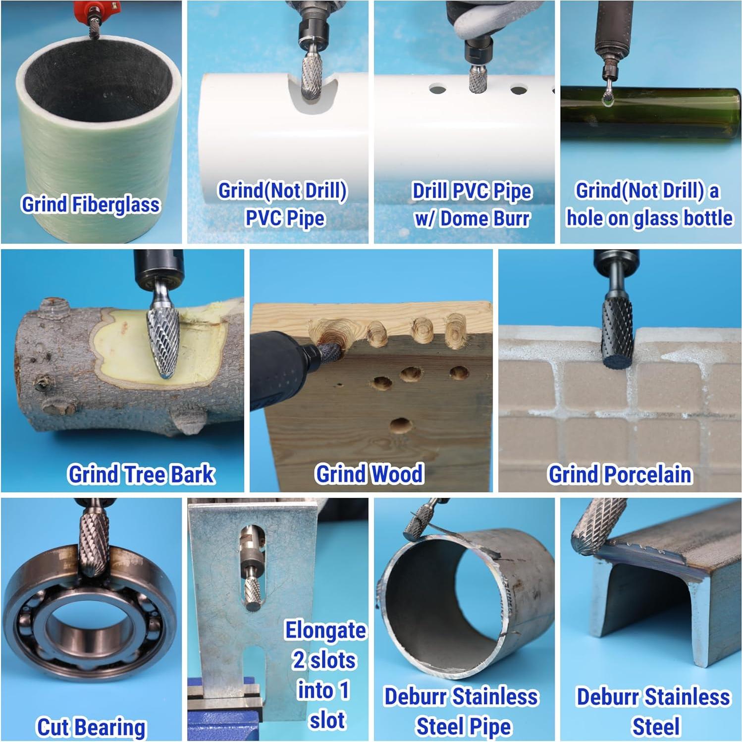 Juego de 10 Fresas de Carburo Sworker 6mm con Caja