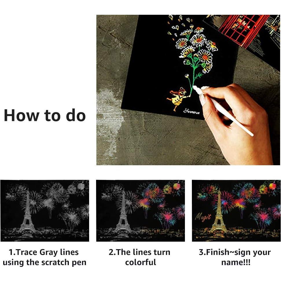 Set de Arte para Rascar Artsper - 12 Hojas y Lápices