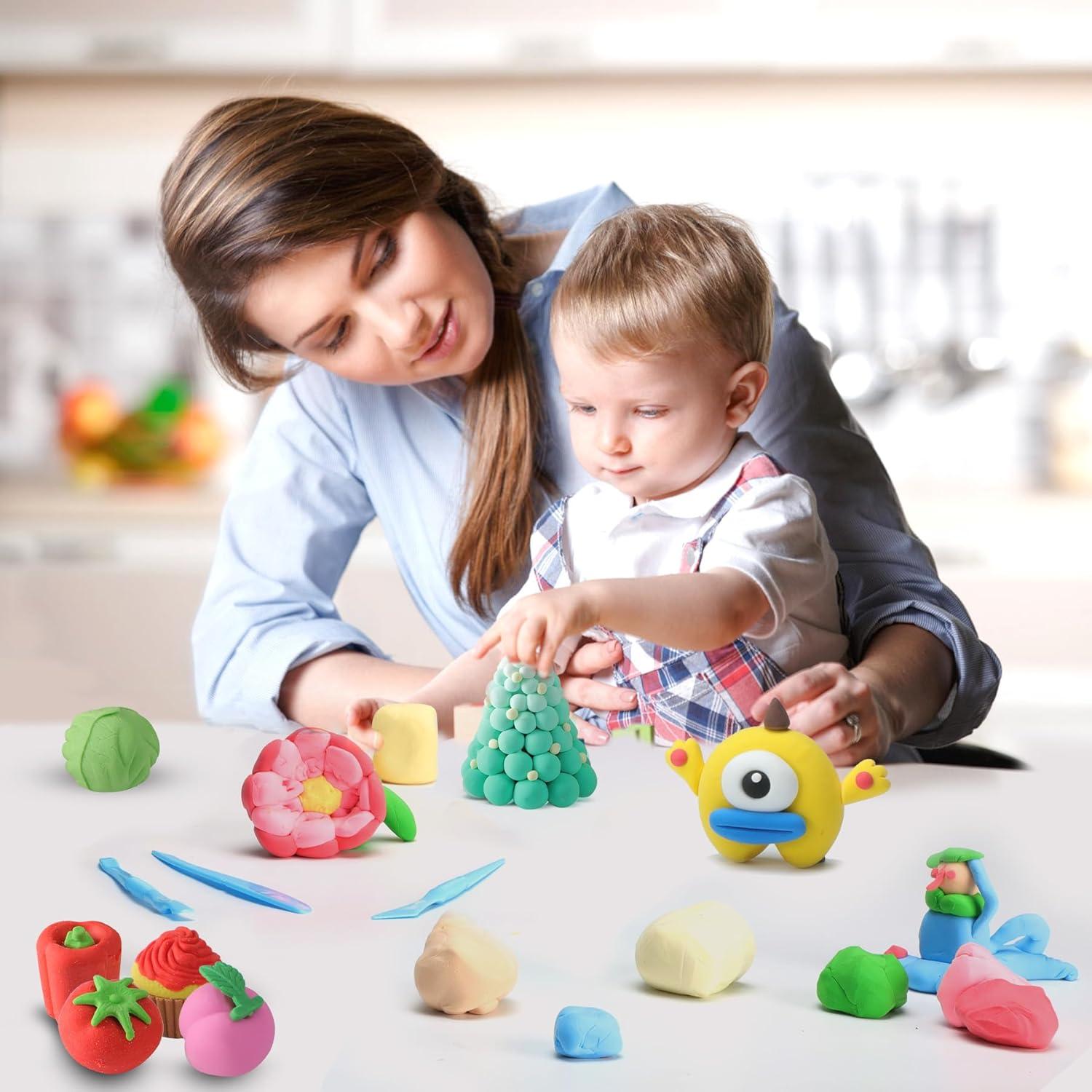 Arcilla Secada al Aire Artpar A56 56 Colores Kit para Niños