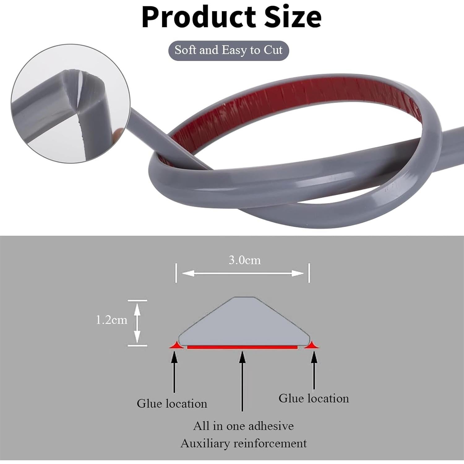 Dique de Ducha Colapsable KXNHFS 1M, Barrera de Agua 30mm