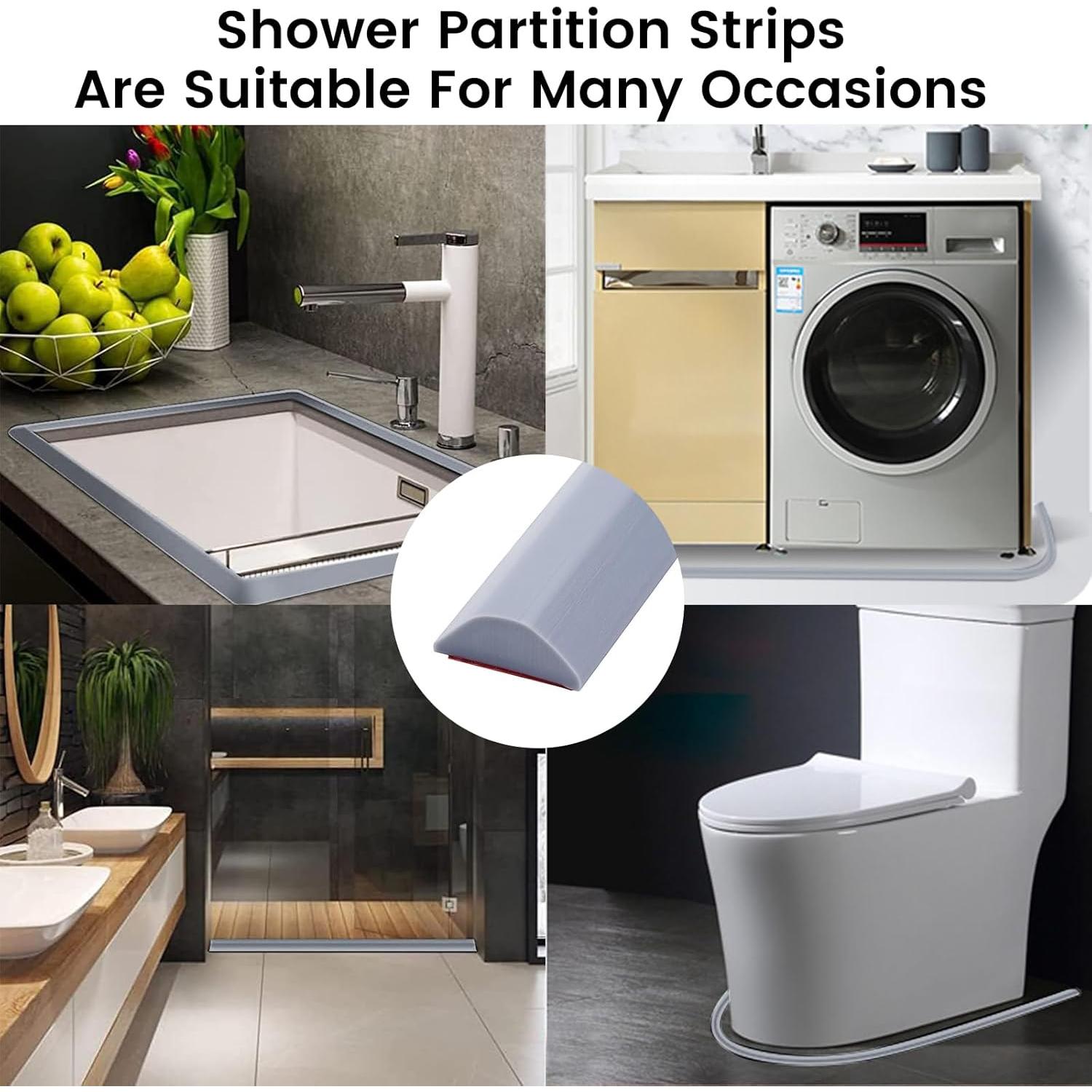 Dique de Ducha Colapsable KXNHFS 1M, Barrera de Agua 30mm