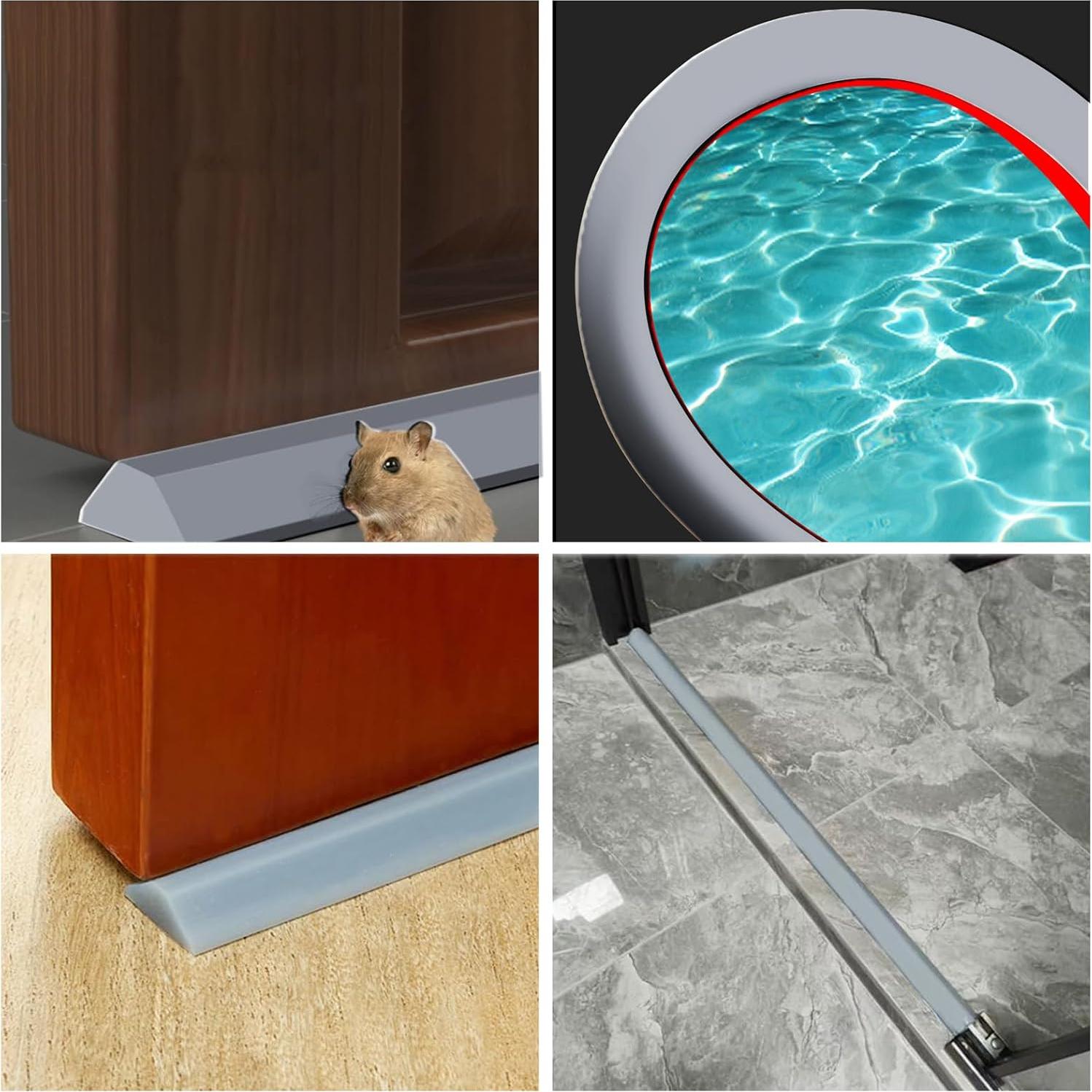 Dique de Ducha Colapsable KXNHFS 1M, Barrera de Agua 30mm