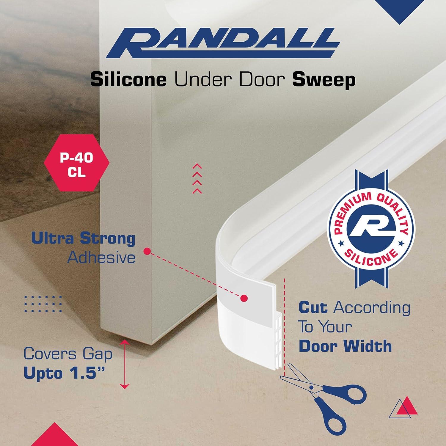 Barrera de Silicona Autoadhesiva Randall 99cm x 5cm para Puertas