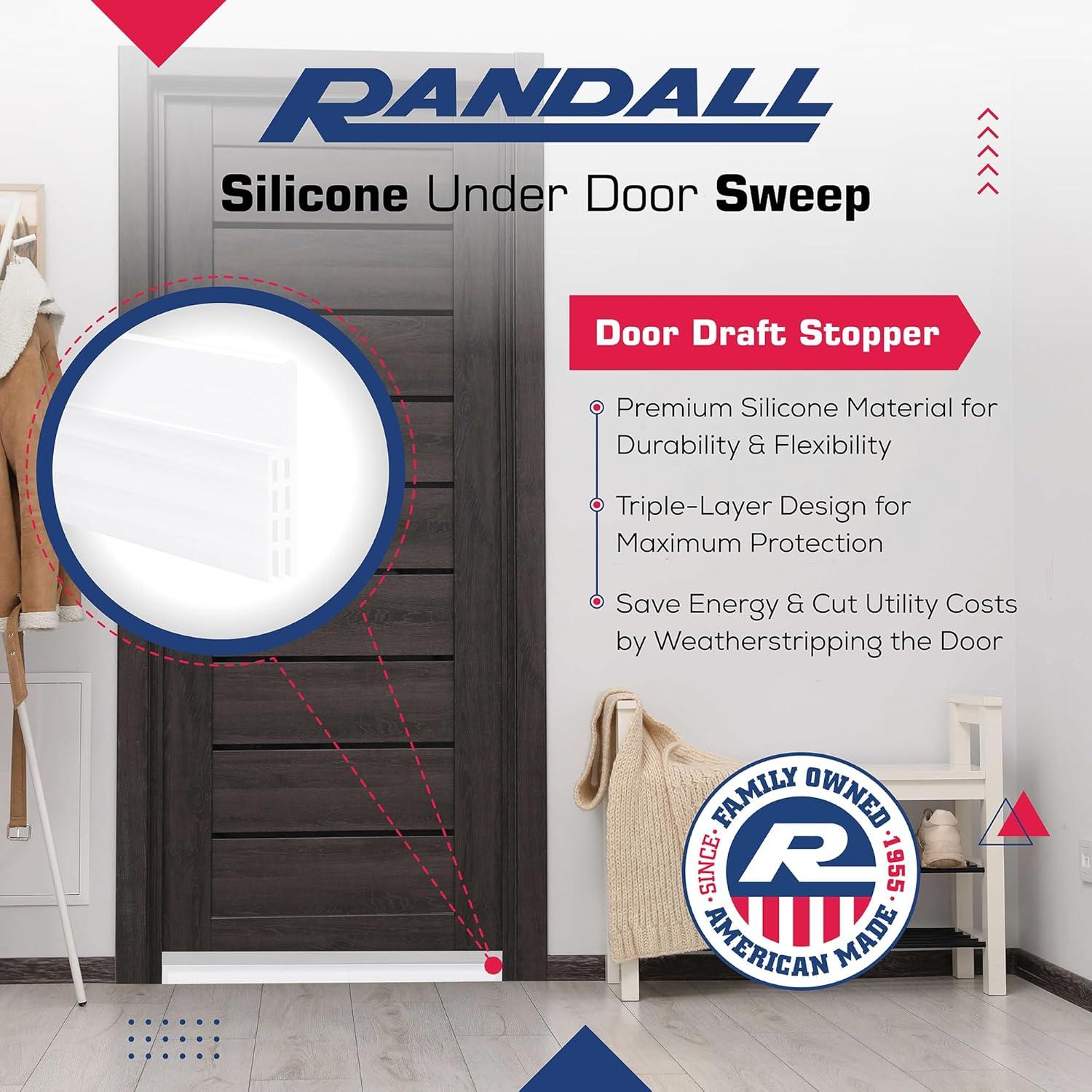 Barrera de Silicona Autoadhesiva Randall 99cm x 5cm para Puertas
