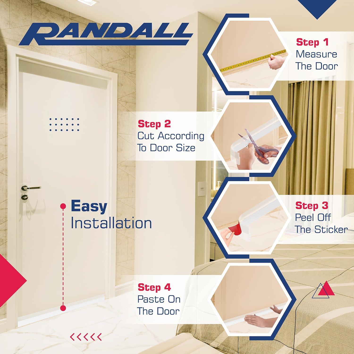 Barrera de Silicona Autoadhesiva Randall 99cm x 5cm para Puertas