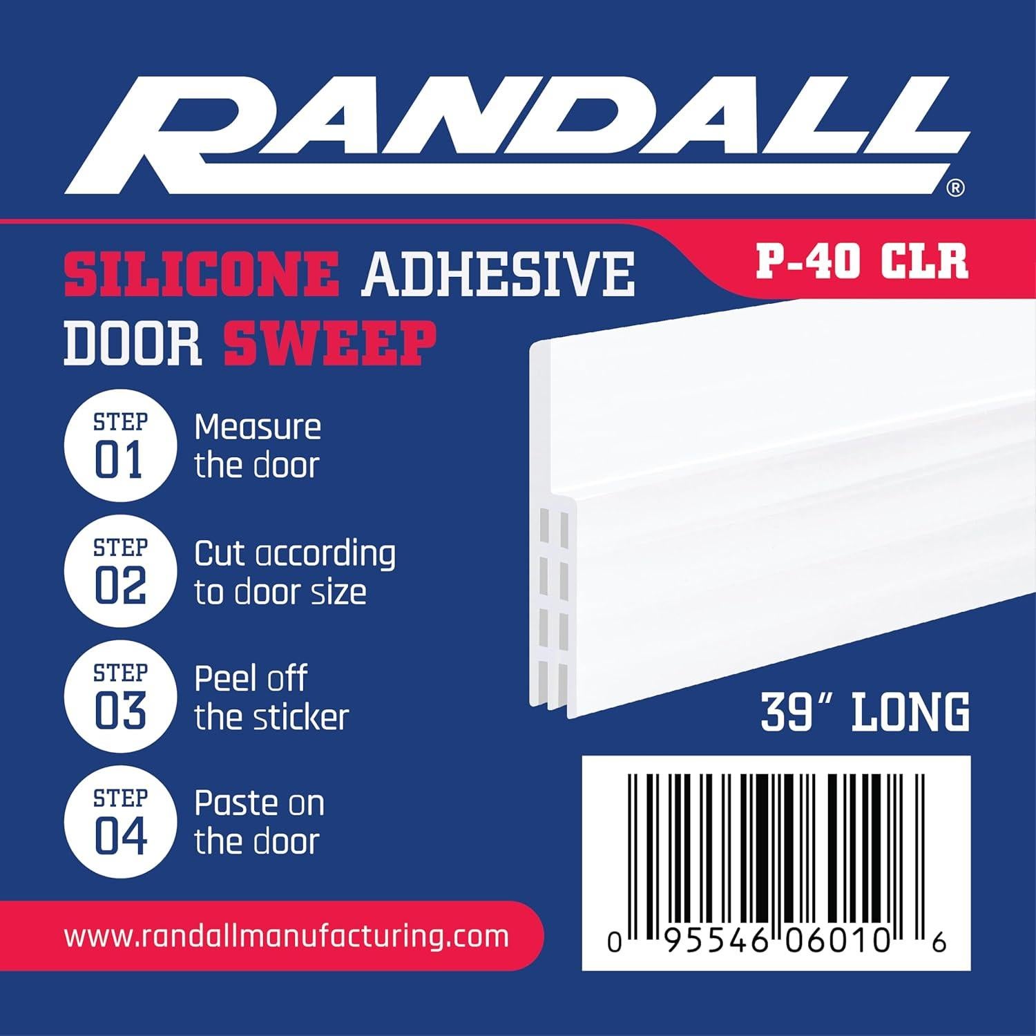 Barrera de Silicona Autoadhesiva Randall 99cm x 5cm para Puertas