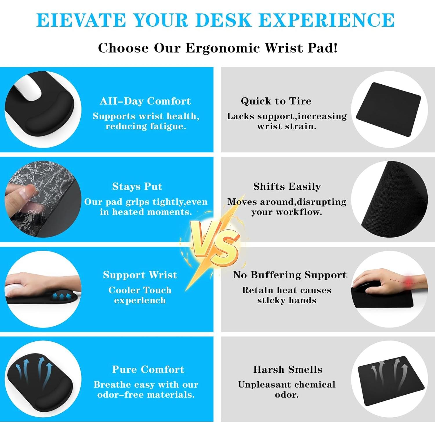 Alfombrilla de Ratón Ergonómica KEPUTAIER con Reposamuñecas