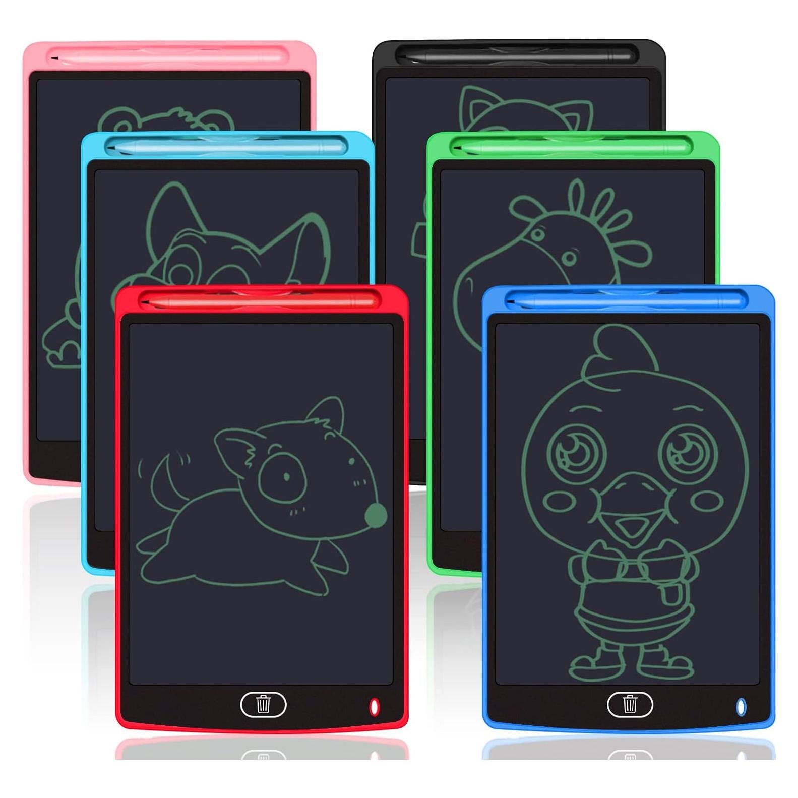 Paquete de 6 Tablets de Escritura LCD Yidedraw 8.5" Colorido