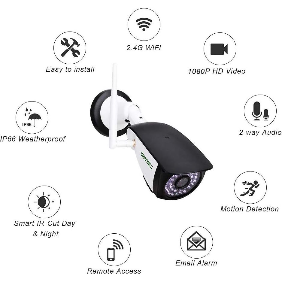 Cámaras de Seguridad WiFi SV3C 1080P Exterior - Paquete de 2