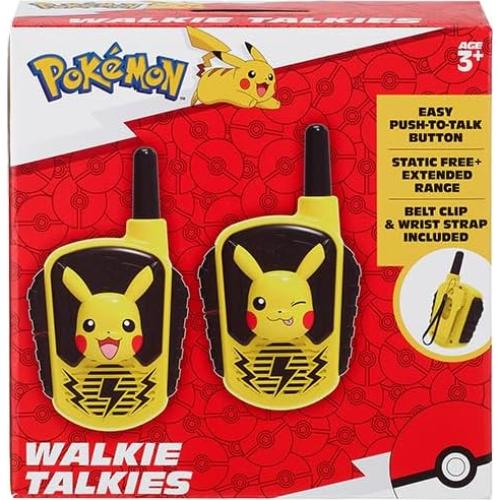 Walkie Talkies eKids Pokémon para Niños - Rango 152.4m