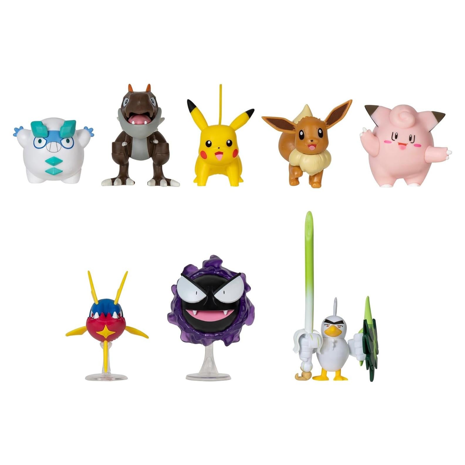 Figuras de Batalla Pokémon Jazwares 8 Piezas 2-3 Pulgadas