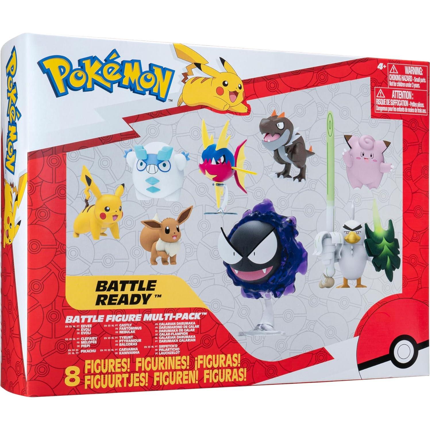 Figuras de Batalla Pokémon Jazwares 8 Piezas 2-3 Pulgadas