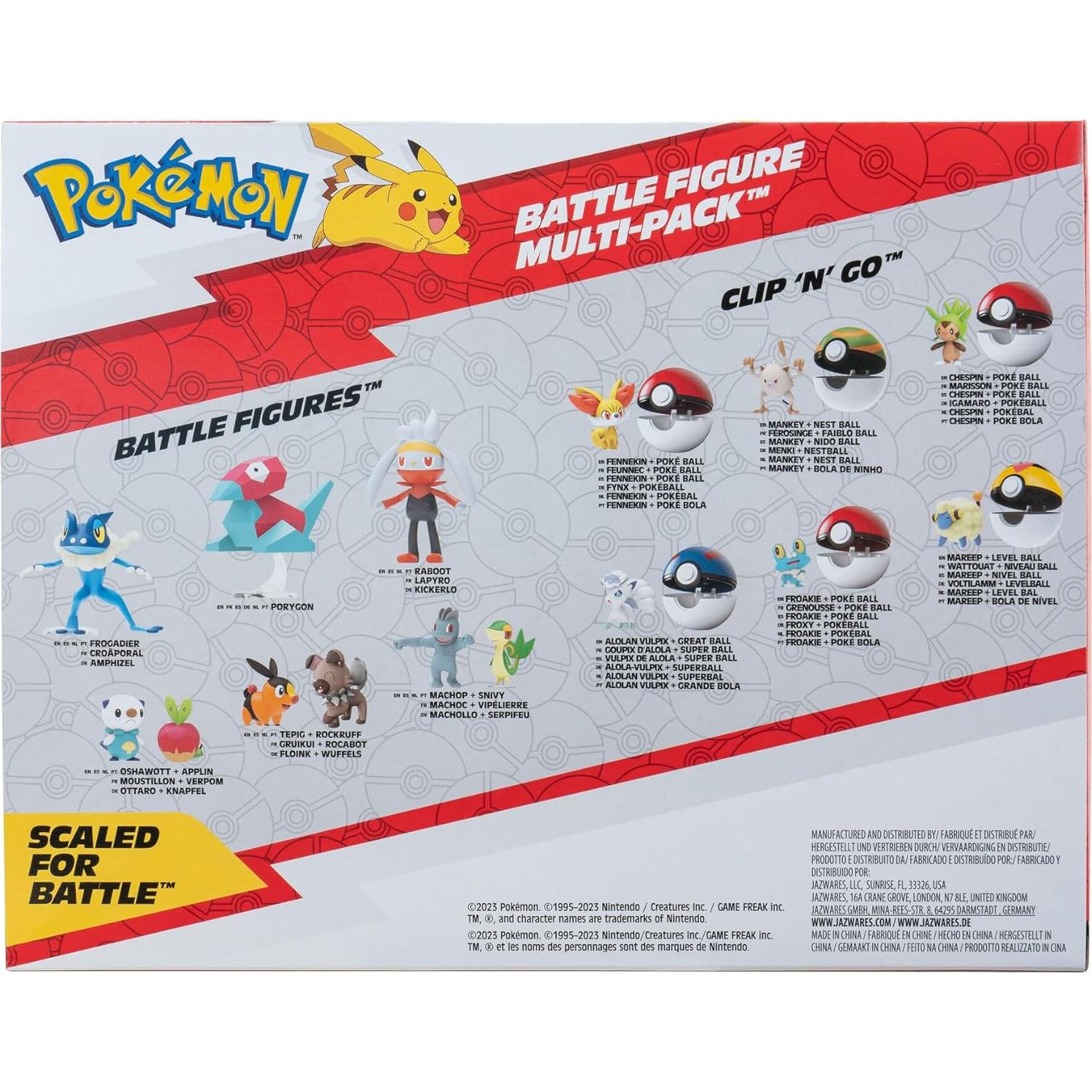 Figuras de Batalla Pokémon Jazwares 8 Piezas 2-3 Pulgadas