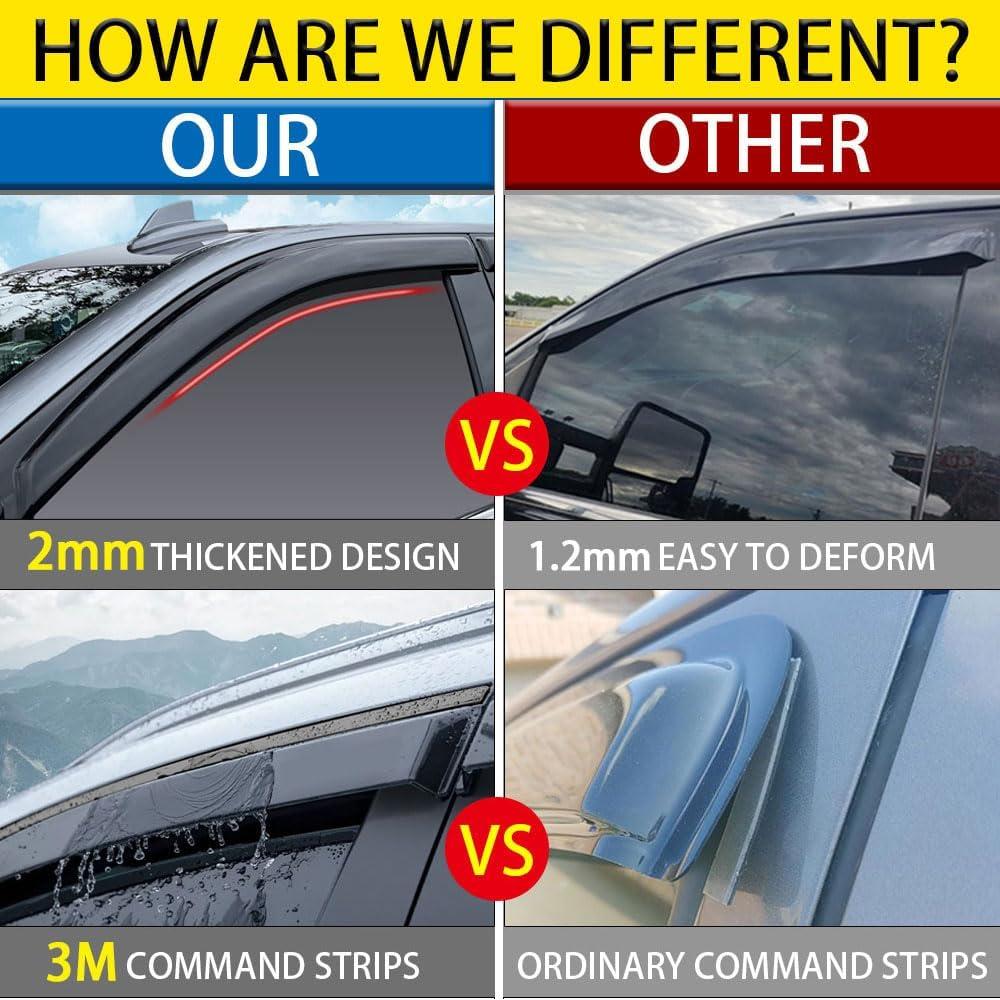 Deflectores de Viento para Ventanas Ford Ranger 2019-2023