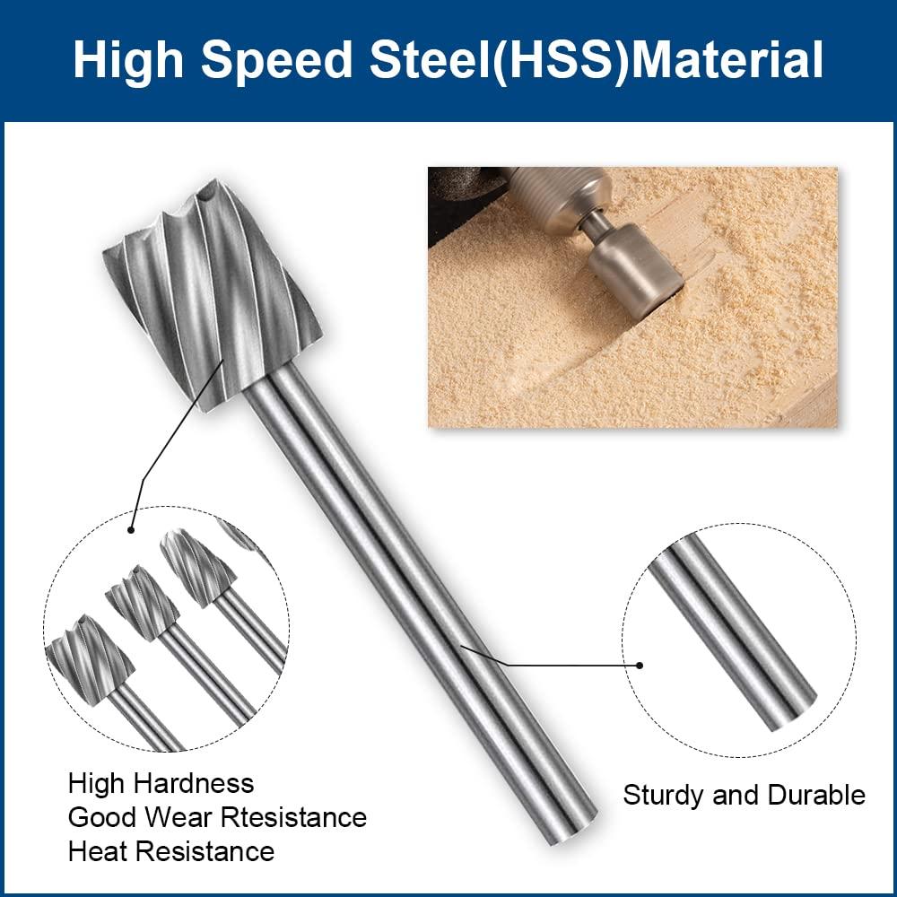 Juego de 20 Bits de Tallado HSS para Herramientas Rotativas