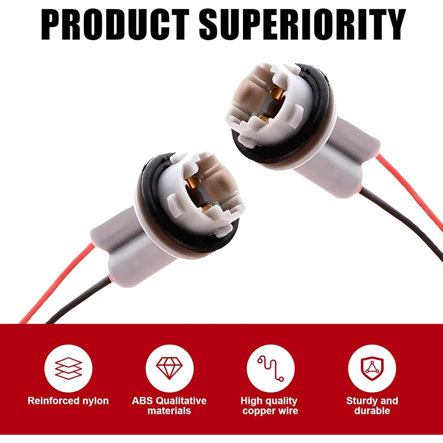 Zócalo de Bombilla T10 T13 T15 Awlbed 2 Piezas Universal