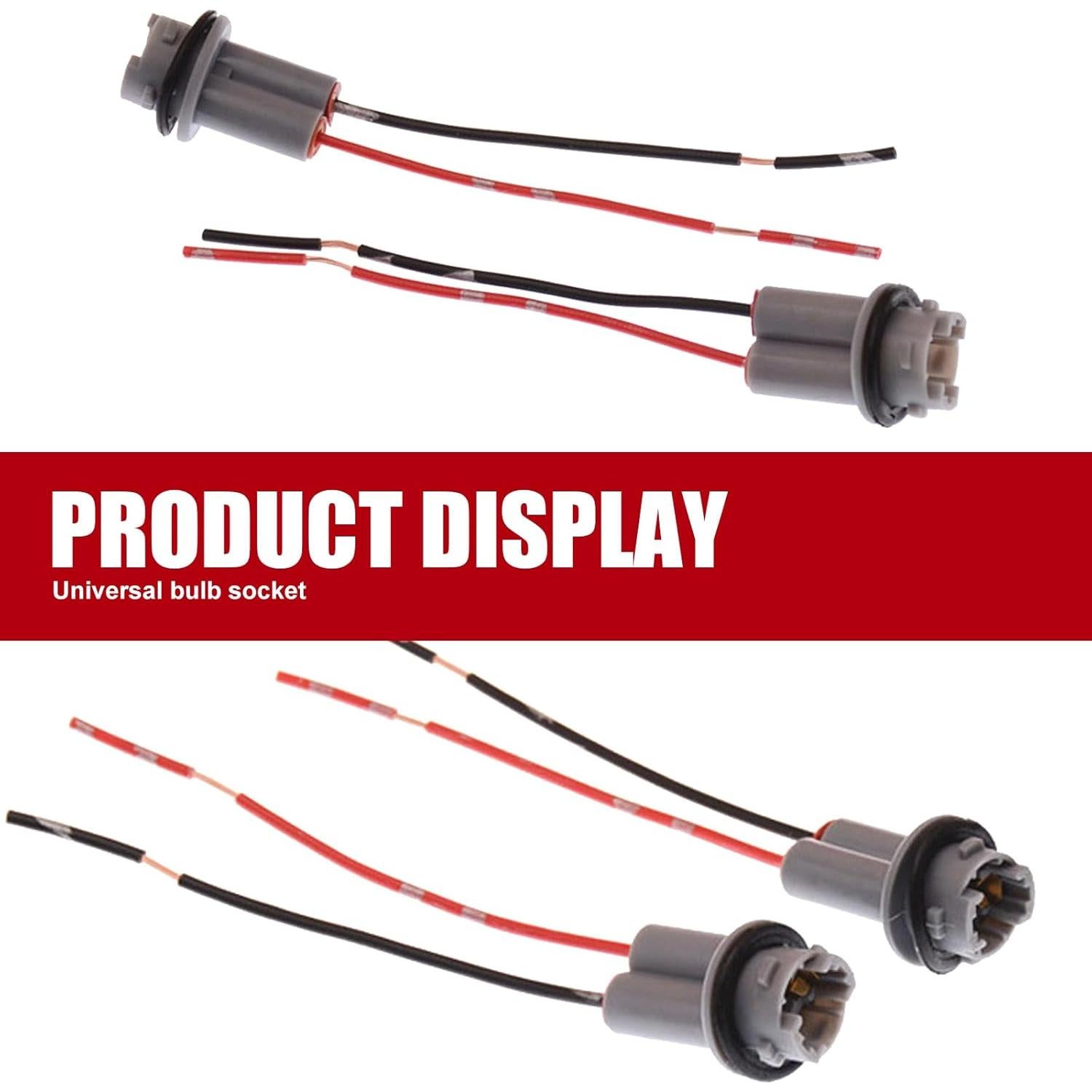 Zócalo de Bombilla T10 T13 T15 Awlbed 2 Piezas Universal