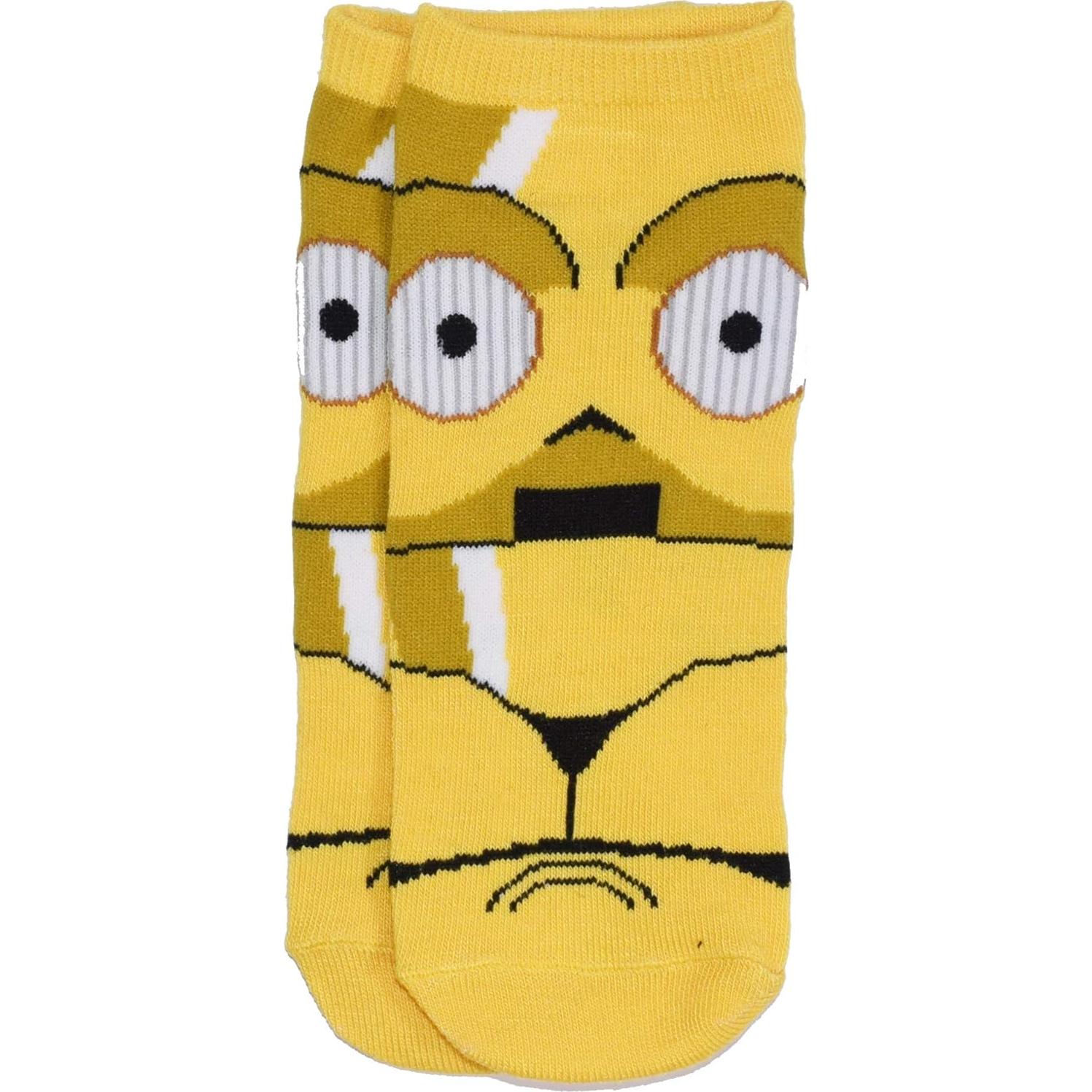 STAR WARS Chewbacca Darth Vader R2-D2 Faces 5 Pack Ankle Socks