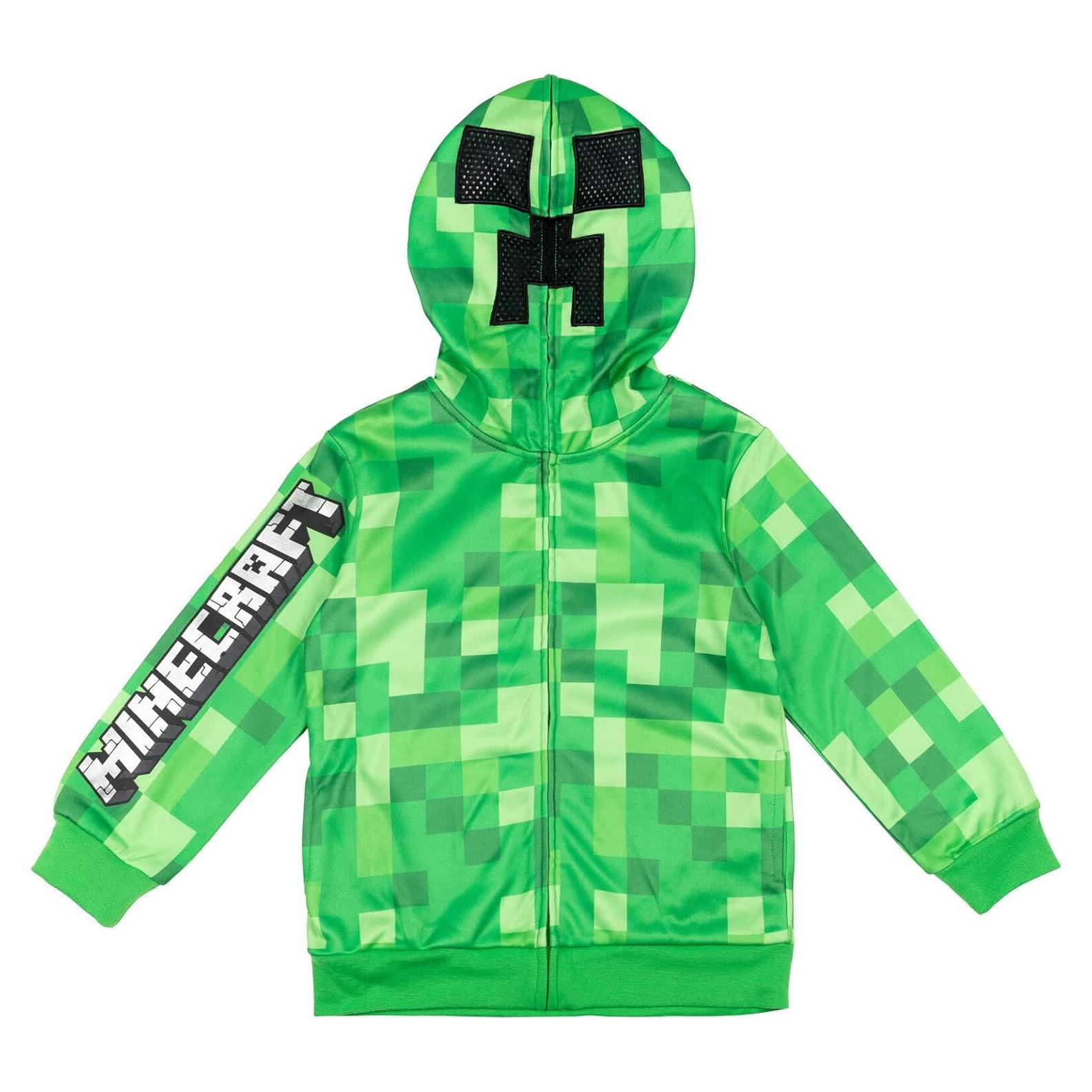Sudadera con Capucha Minecraft para Niños 4-20 Verde