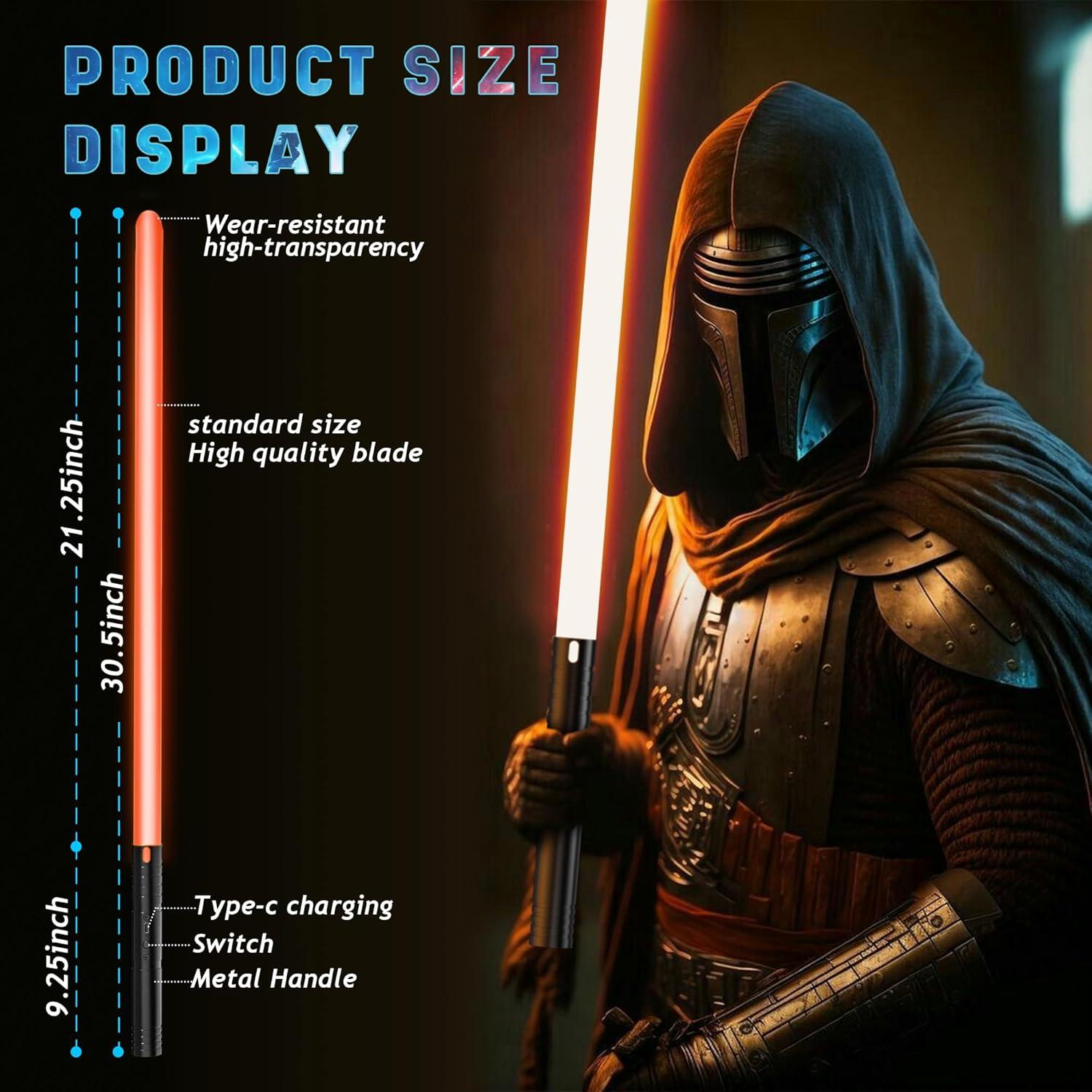 Sable de Luz 15 Colores con Efectos de Sonido y Carga USB