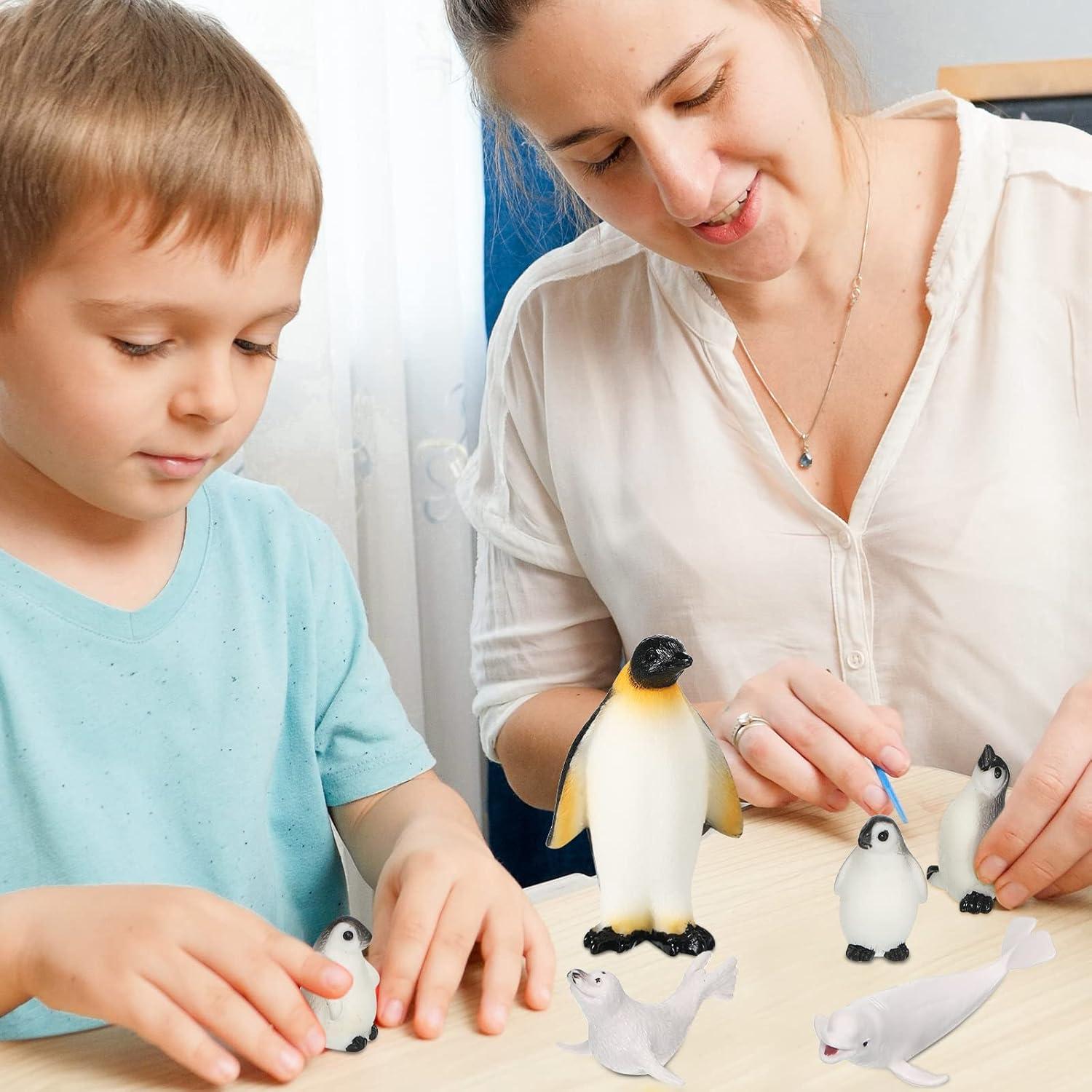 Kasyat 16 Figuras de Animales Polares Juguetes Educativos