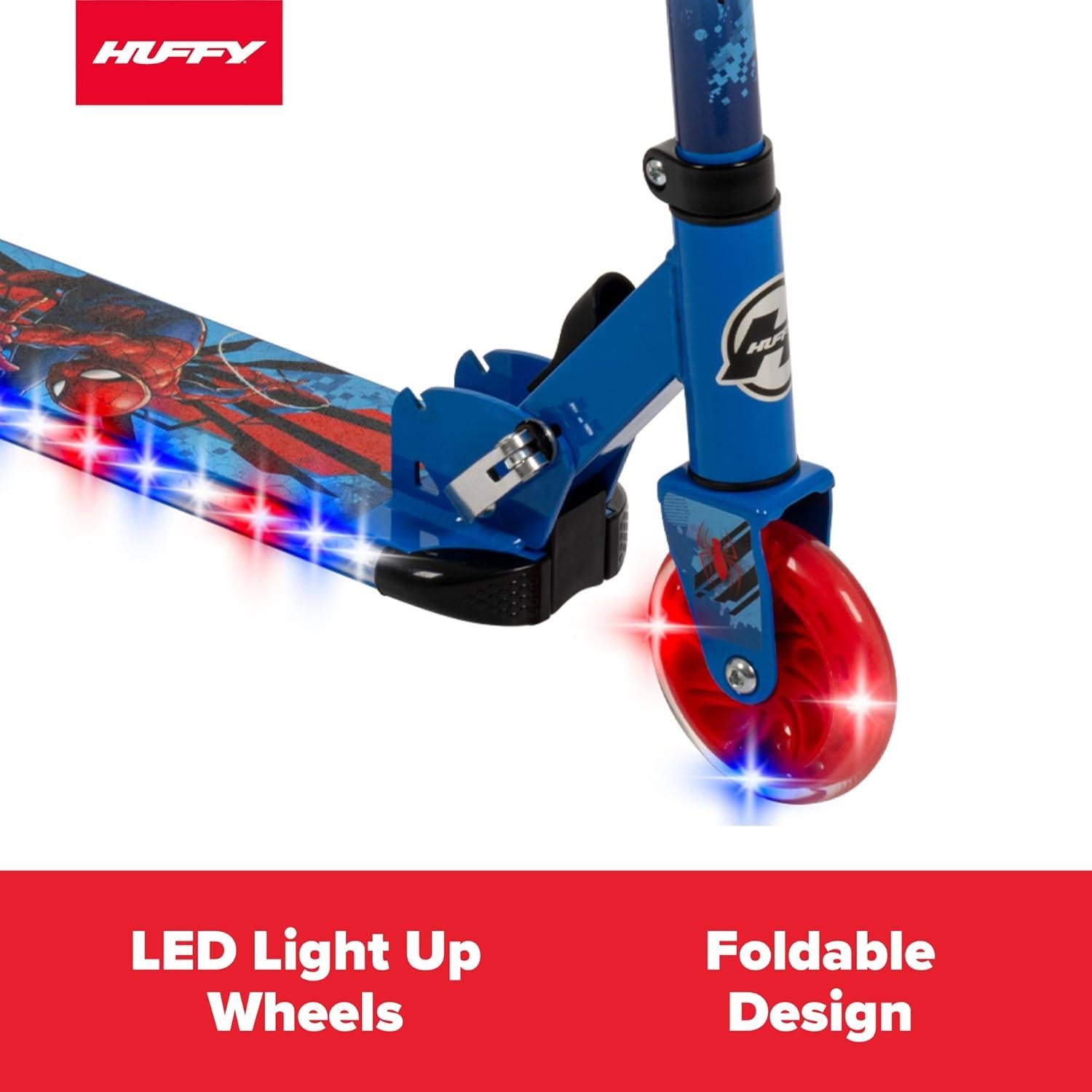 Patinete en Línea Huffy Spider-Man Iluminado 2 Ruedas 5+ Años