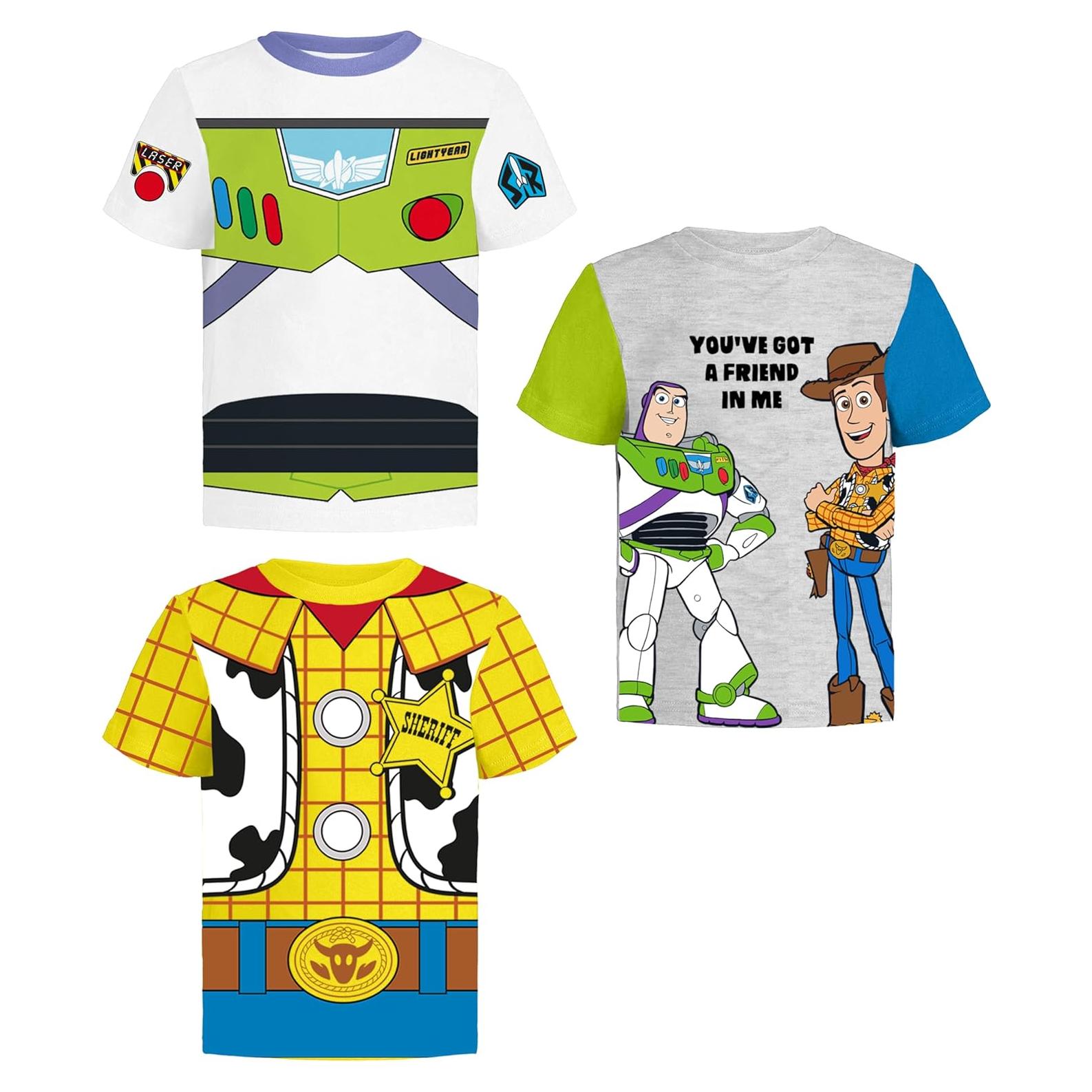 Camisetas Toy Story 3 Pack Niños - Buzz, Woody y Amigos