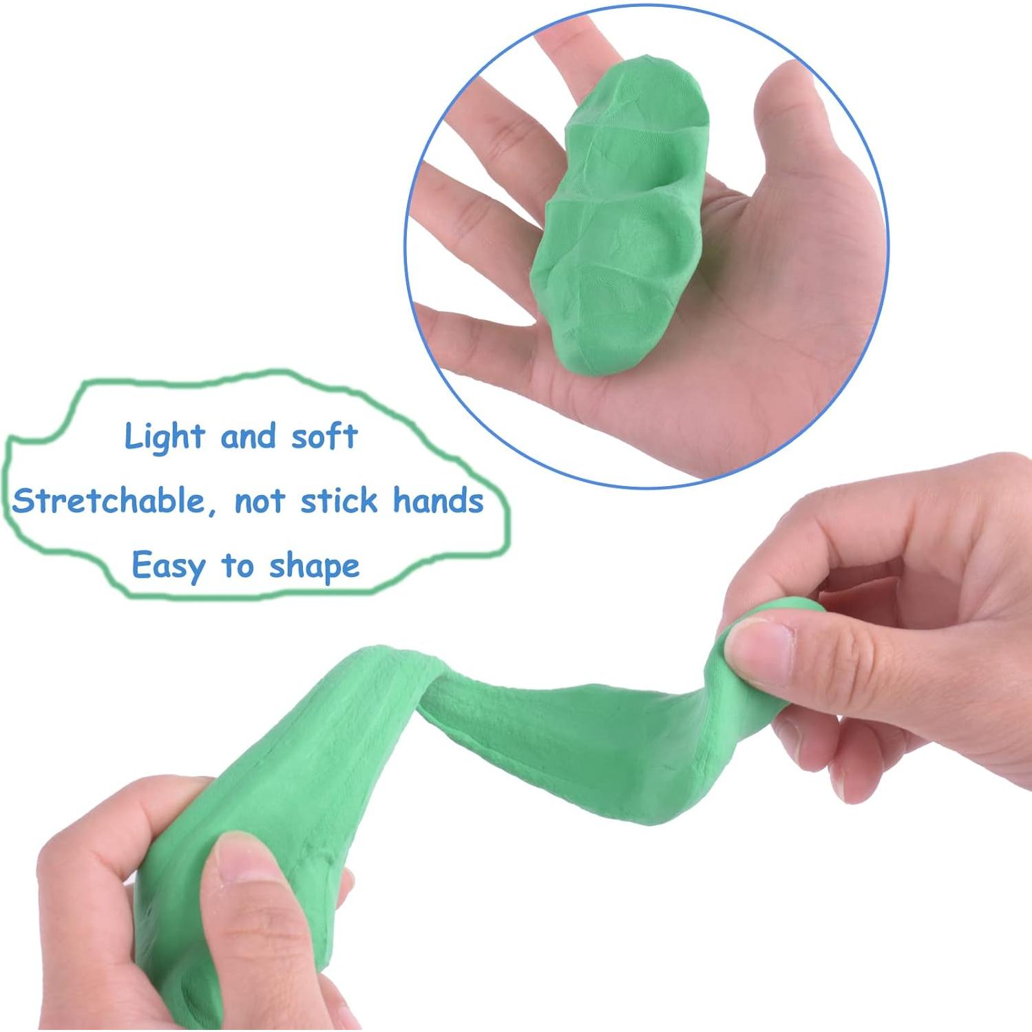 Kit de Arcilla de Secado al Aire Exptolii 24 Colores y 3 Herramientas