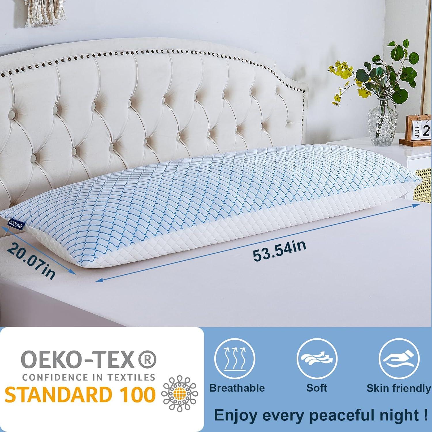 Almohada Corporal Ajustable Gehannah - Espuma de Memoria 135x51cm