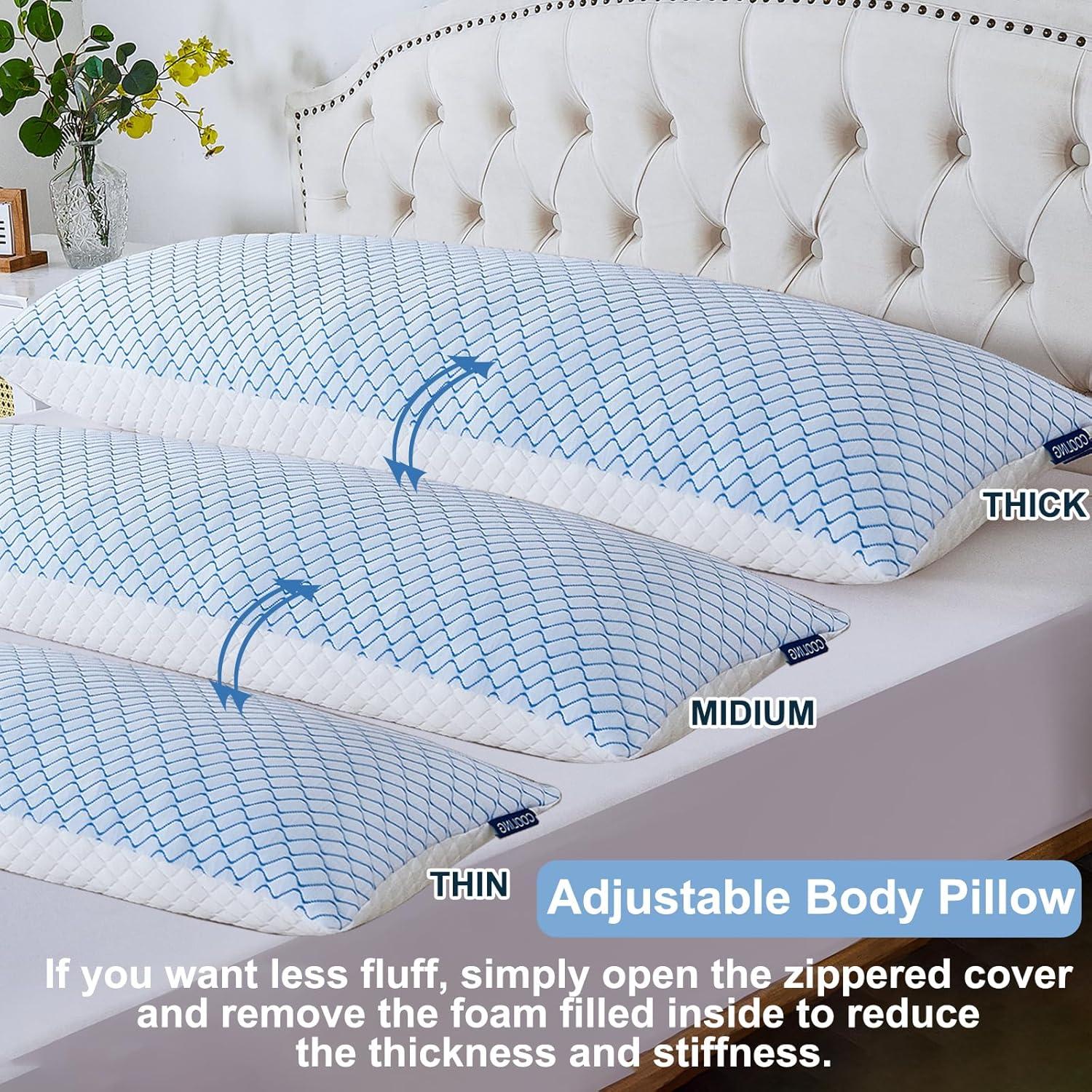 Almohada Corporal Ajustable Gehannah - Espuma de Memoria 135x51cm