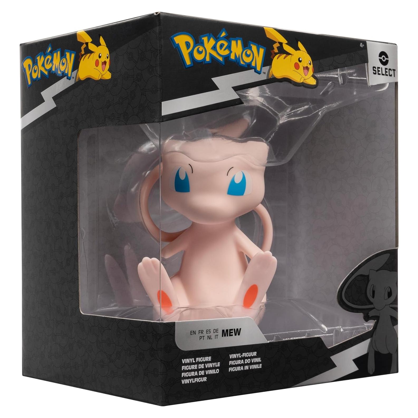 Figura de Vinilo Mew Pokémon Jazwares 10 cm Detalles Auténticos