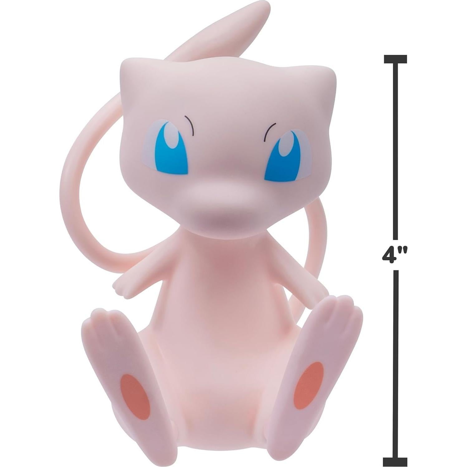 Figura de Vinilo Mew Pokémon Jazwares 10 cm Detalles Auténticos