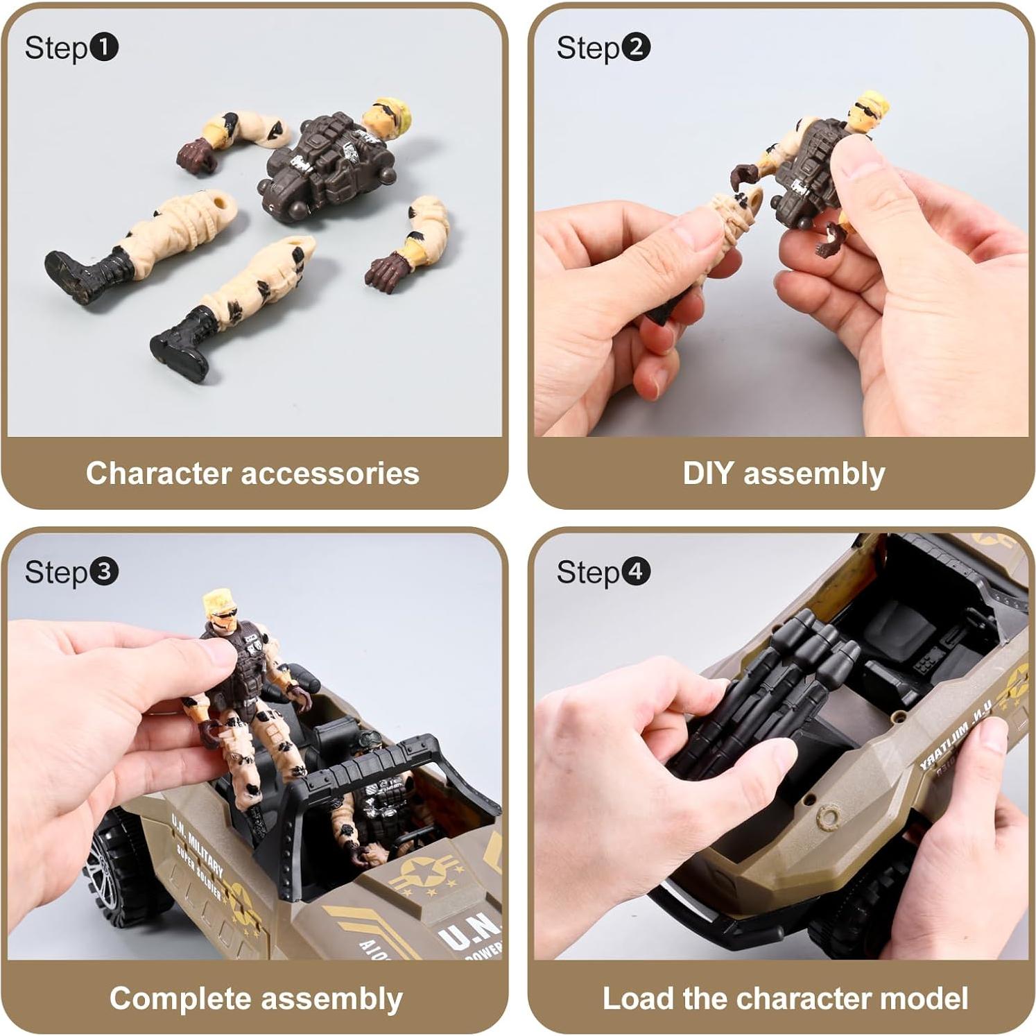 Conjunto 56-en-1 Juguetes de Soldados HOSPONY para Niños