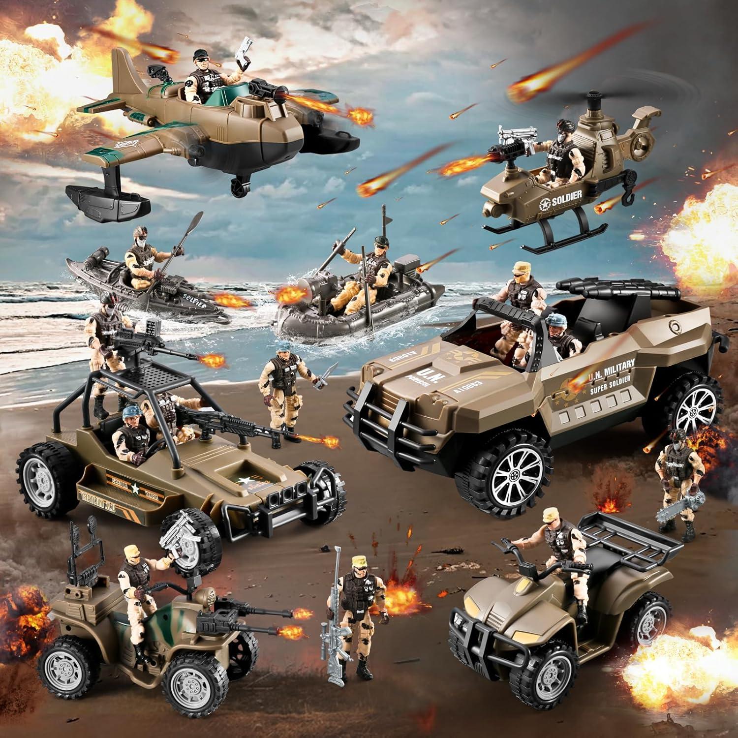 Conjunto 56-en-1 Juguetes de Soldados HOSPONY para Niños