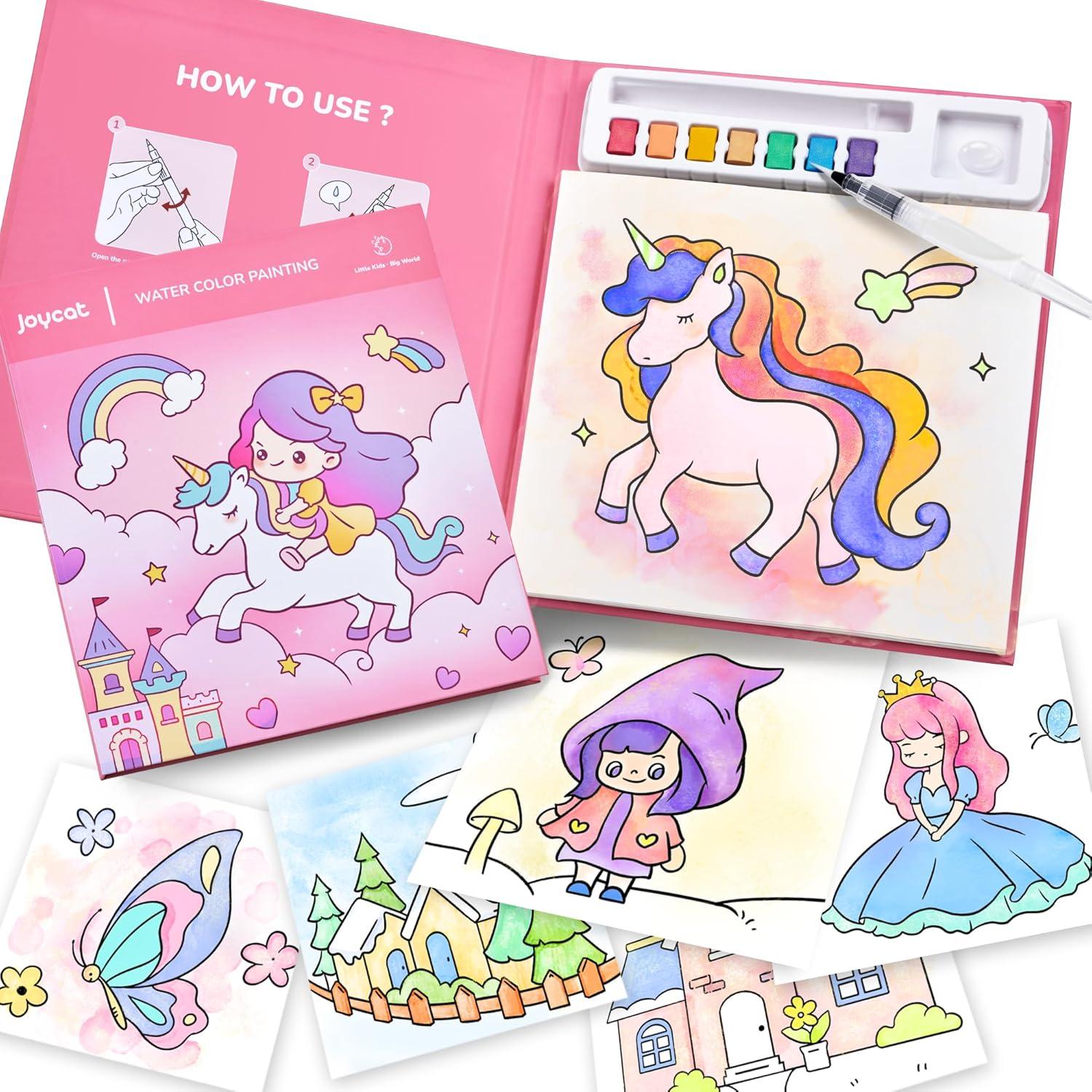 Libro de Pintura Acuarela JoyCat Unicornio 21x17.5 cm