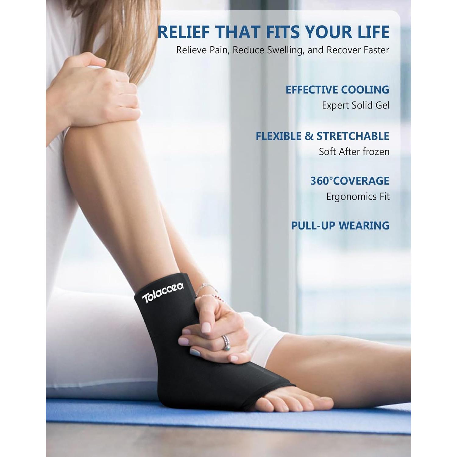 Funda de Hielo para Tobillo y Pie Tolaccea - Terapia Fría y Caliente