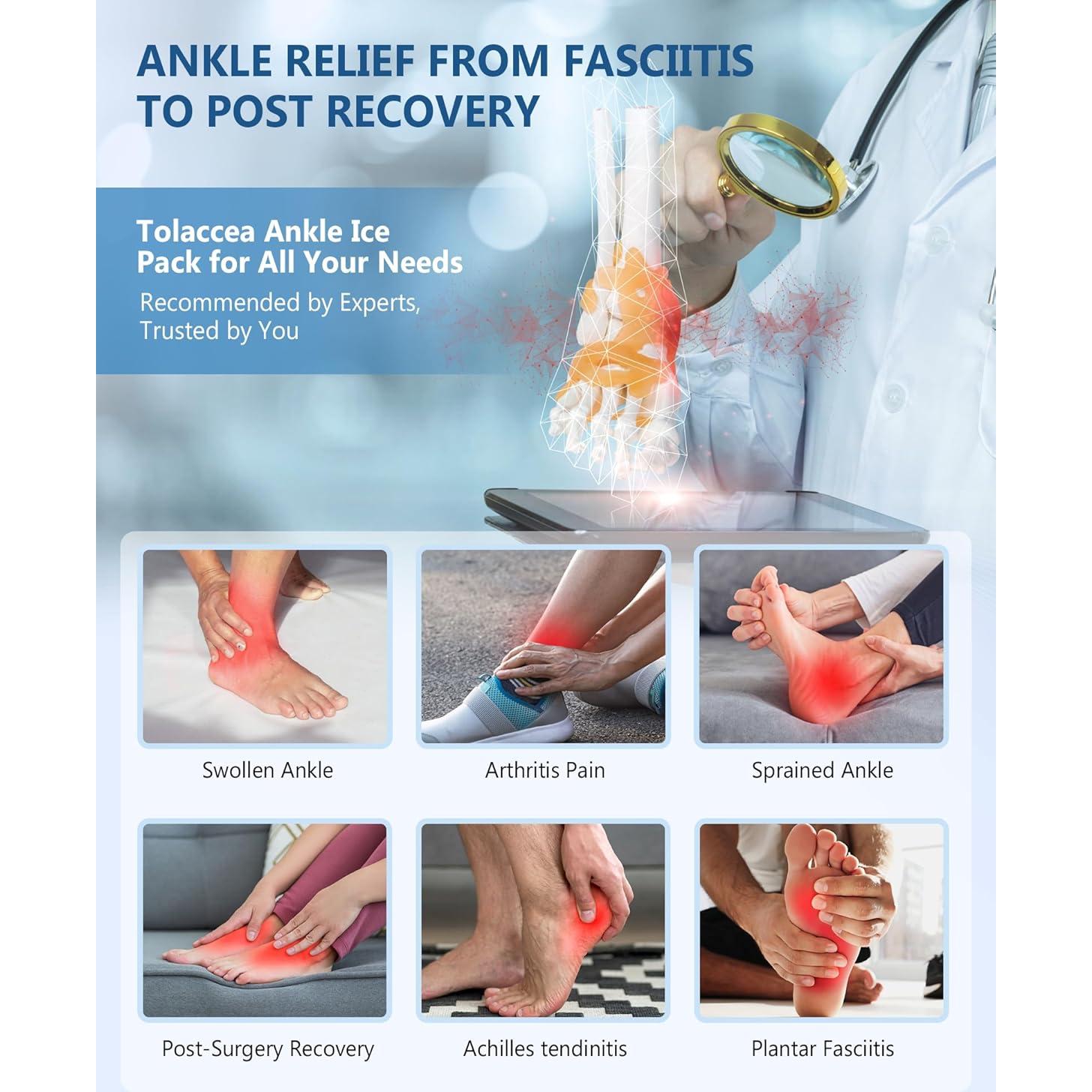 Funda de Hielo para Tobillo y Pie Tolaccea - Terapia Fría y Caliente