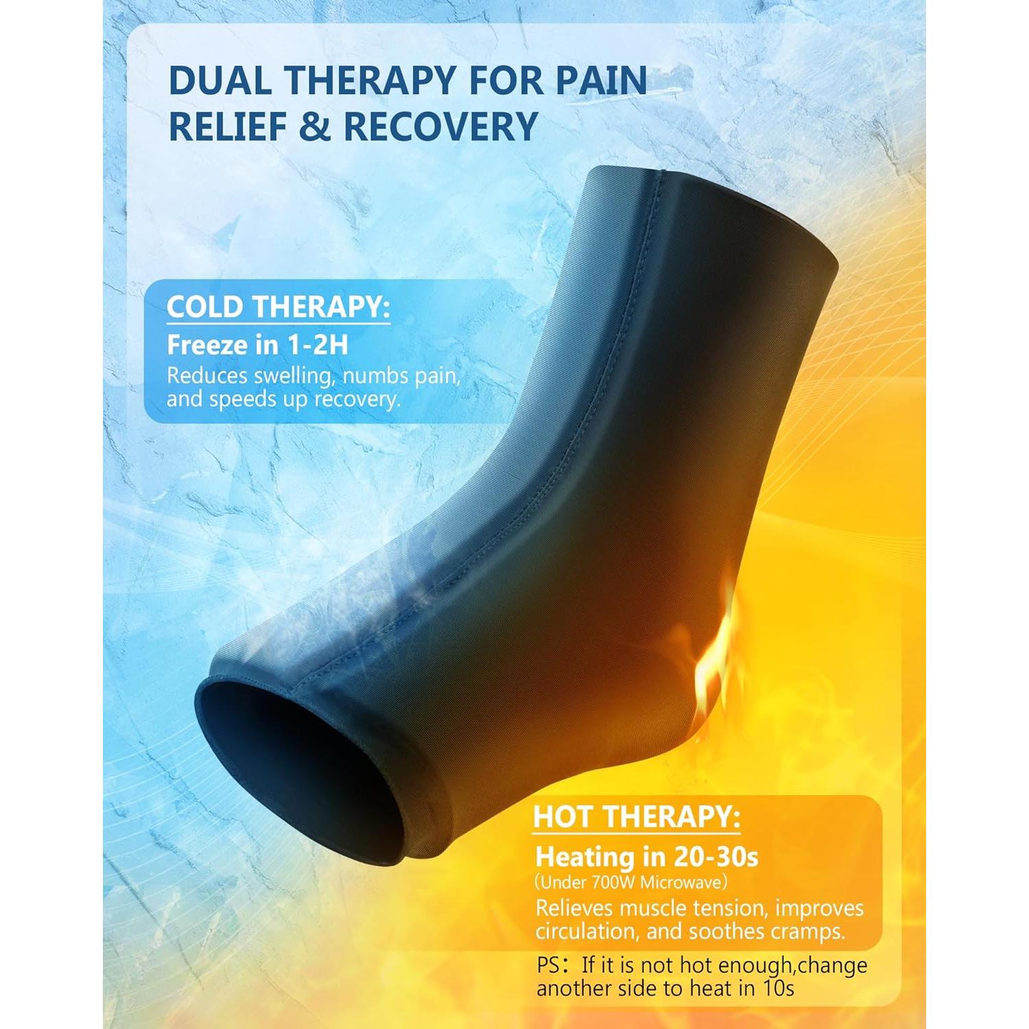 Funda de Hielo para Tobillo y Pie Tolaccea - Terapia Fría y Caliente